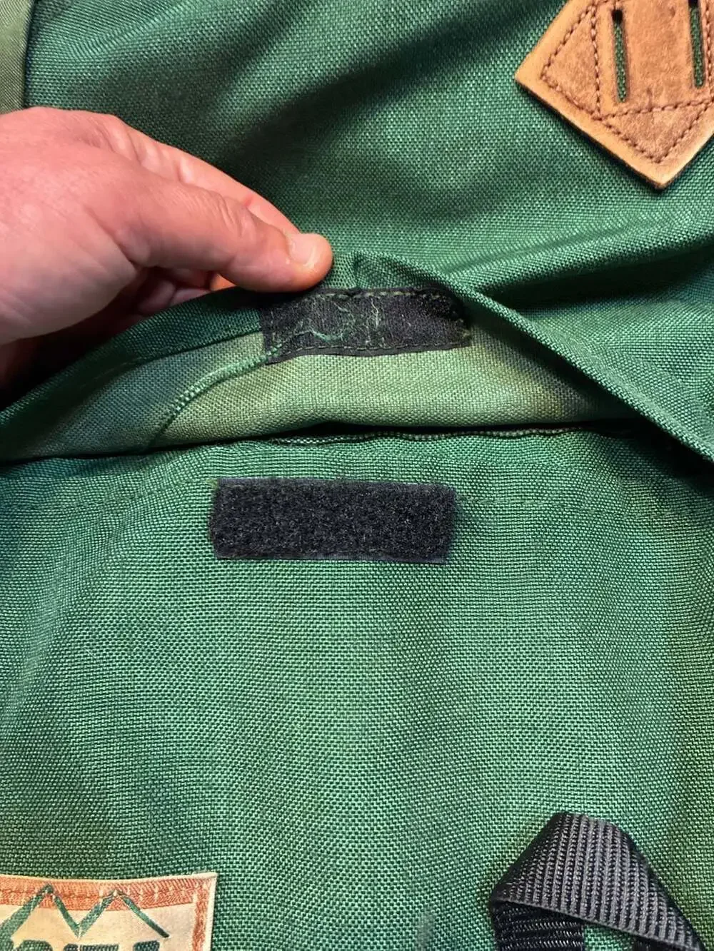 Vintage REI Co-op Green Canvas and Leather Hiking Daypack